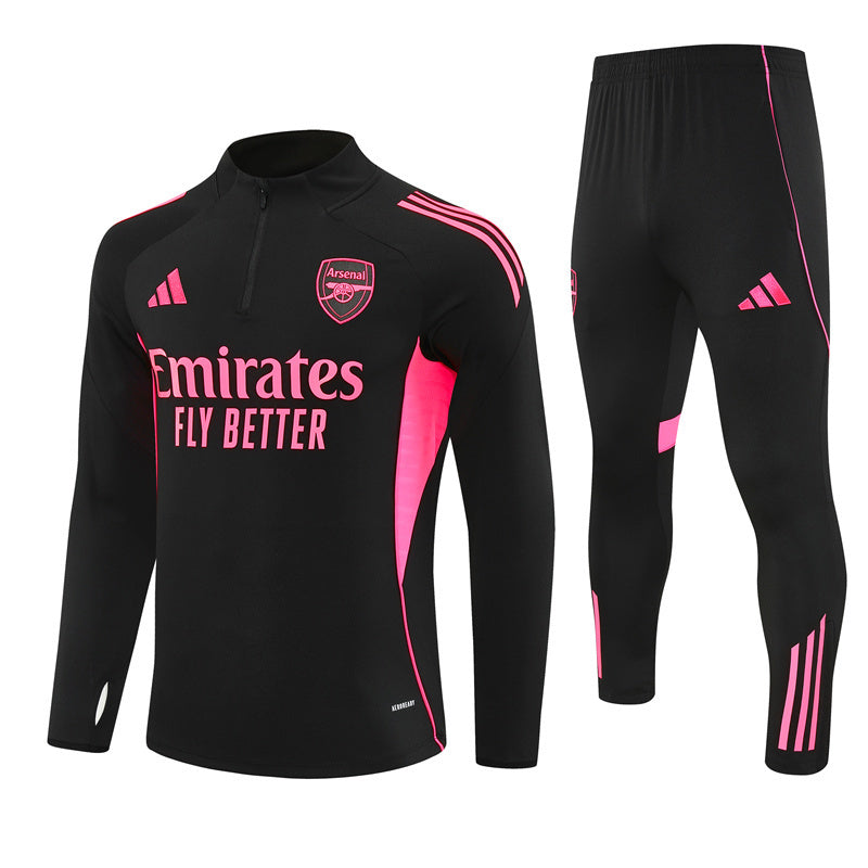 SURVÊTEMENT NOIR ET ROSE ARSENAL 25/26
