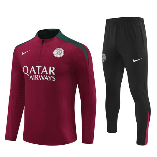 SURVÊTEMENT ROUGE FONCÉ PSG 24/25