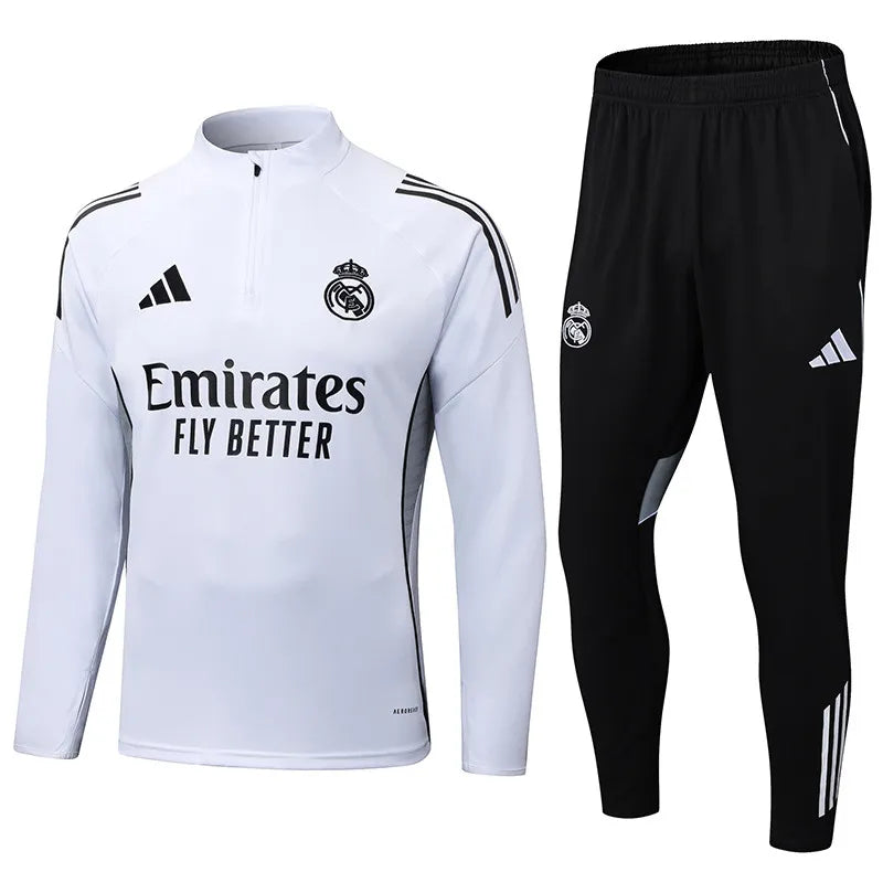 SURVÊTEMENT BLANC ET NOIR REAL MADRID 25/26