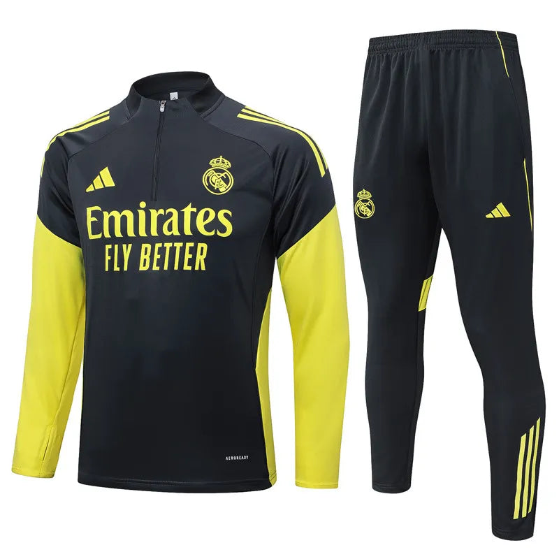 SURVÊTEMENT NOIR ET JAUNE REAL MADRID 25/26