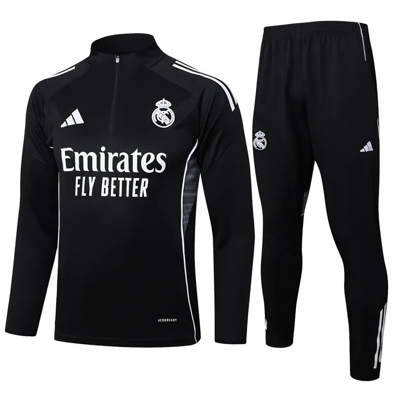 SURVÊTEMENT NOIR ET BLANC REAL MADRID 25/26
