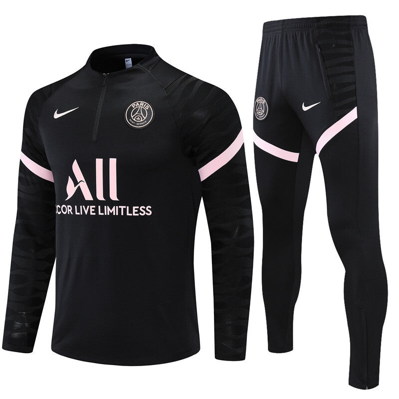 SURVÊTEMENT NOIR ET ROSE PSG 21/22