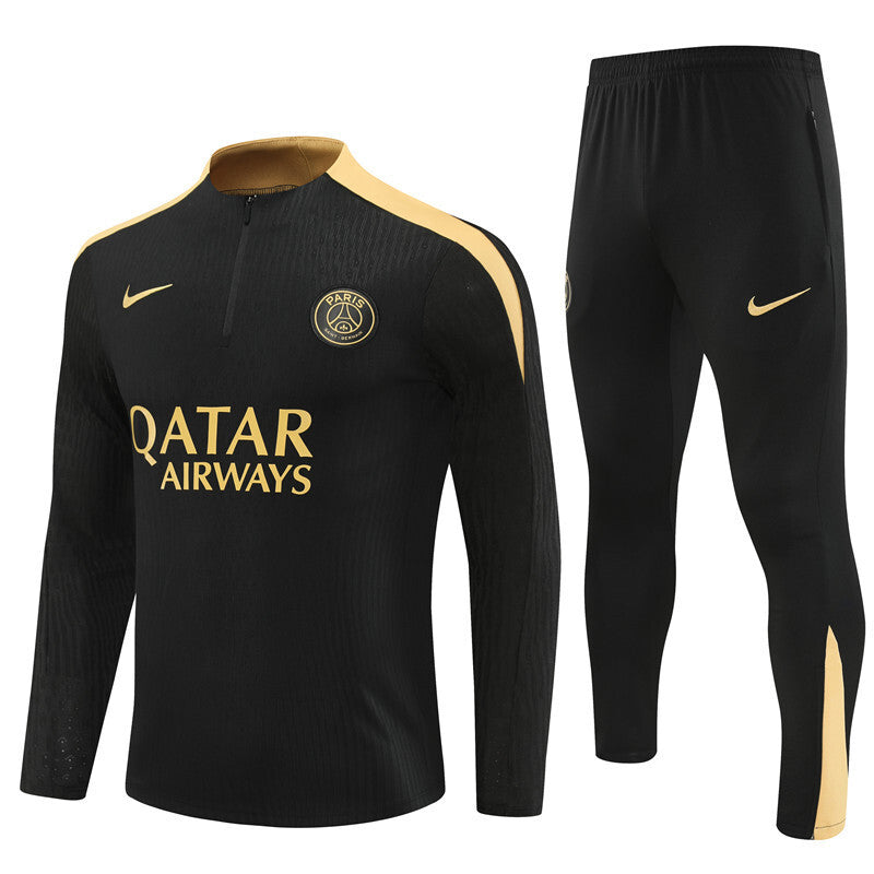 SURVÊTEMENT NOIR ET JAUNE PSG 24/25