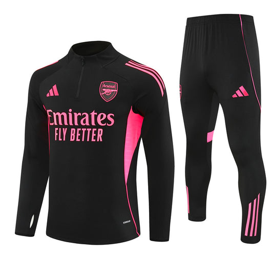 SURVÊTEMENT NOIR ET ROSE ARSENAL 25/26