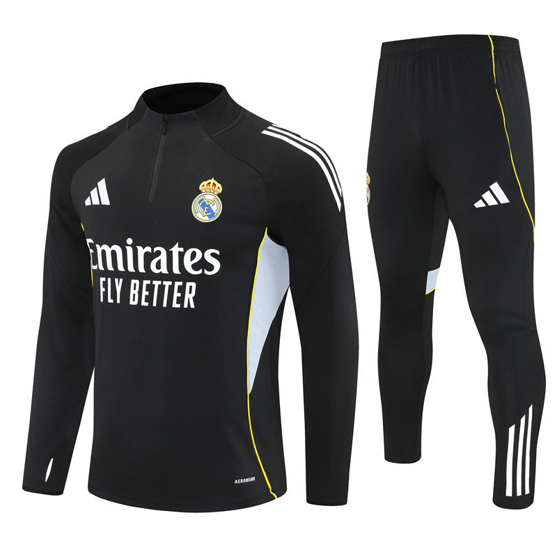 SURVÊTEMENT NOIR ET BLANC REAL MADRID 25/26